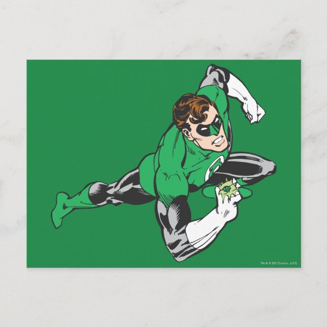 Green Lantern Leap Rechts Postkarte (Vorderseite)