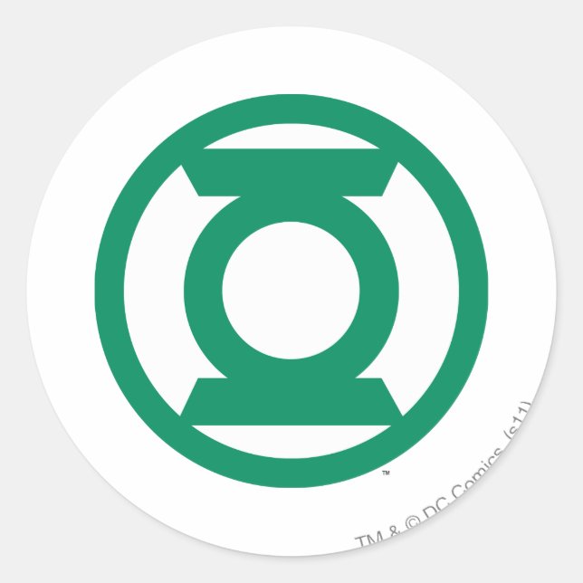 Green Lantern Logo 13 Runder Aufkleber (Vorderseite)