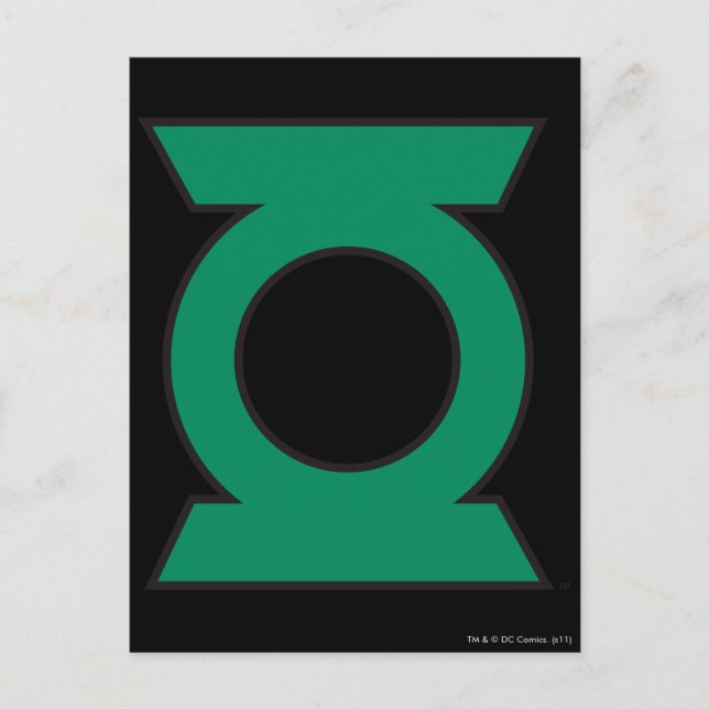 Green Lantern Logo 15 Postkarte (Vorderseite)