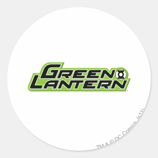 Green Lantern Logo 2 Runder Aufkleber (Vorderseite)
