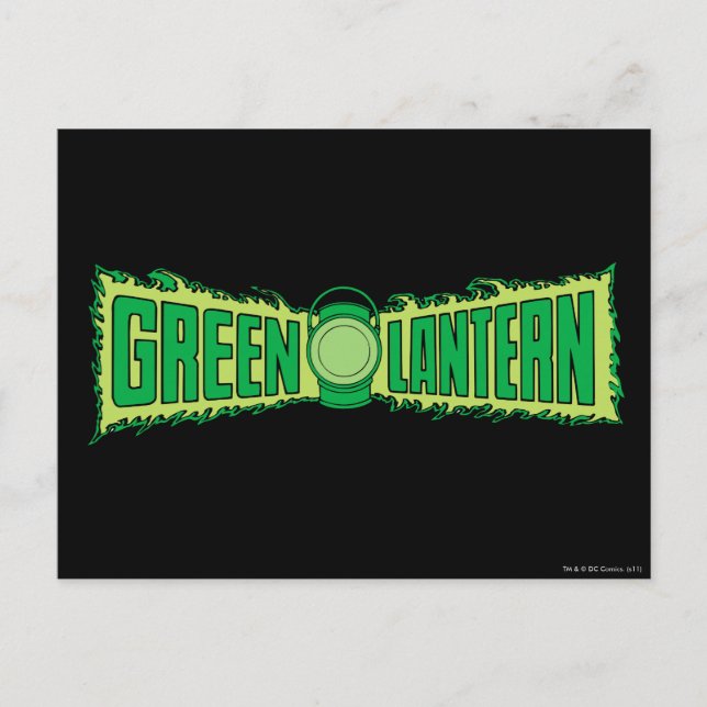 Green Lantern Logo 4 Postkarte (Vorderseite)
