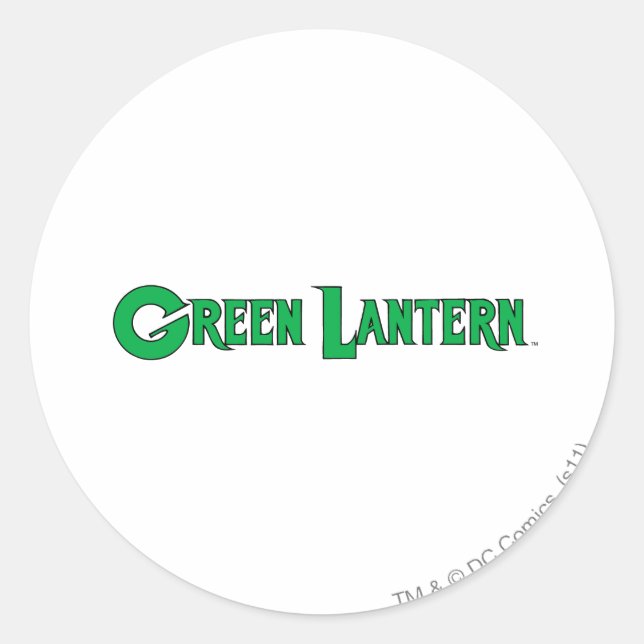 Green Lantern Logo 9 Runder Aufkleber (Vorderseite)