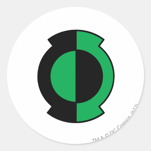 Green Lantern Logo Gedreht Runder Aufkleber (Vorderseite)
