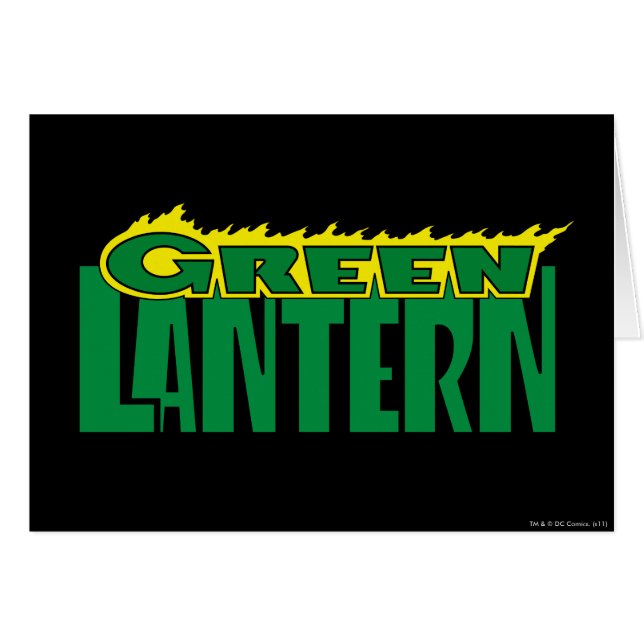 Green Lantern Logo - Gelbe Flammen (Vorderseite (Horizontal))