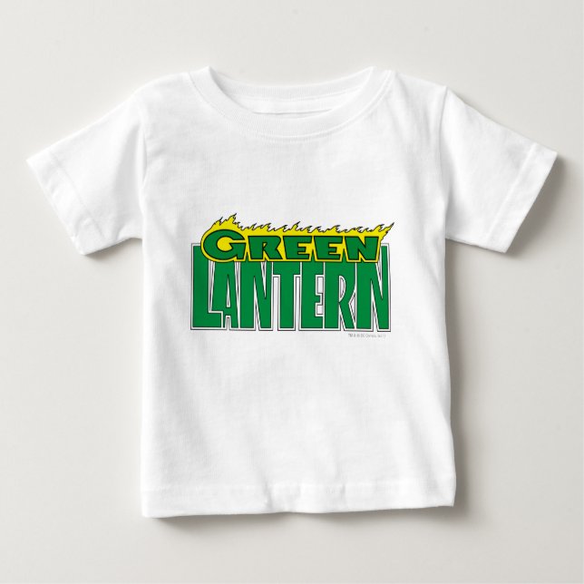 Green Lantern Logo - Gelbe Flammen Baby T-shirt (Vorderseite)