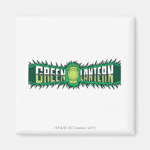 Green Lantern Logo - Grüne Flammen Magnet