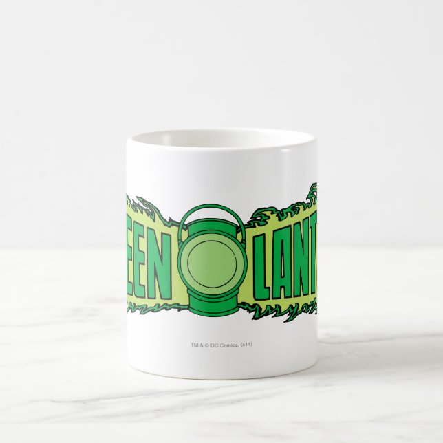 Green Lantern Logo mit Lattern Kaffeetasse (Mittel)
