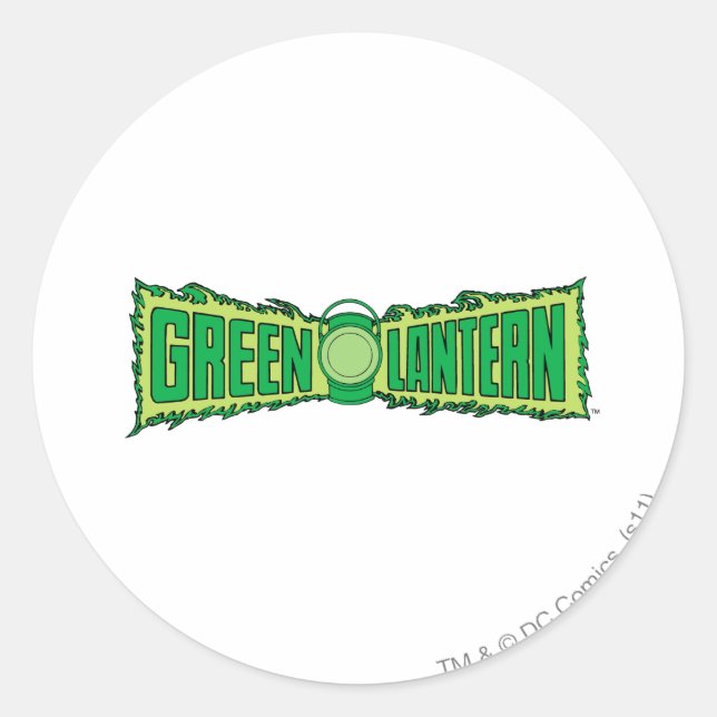 Green Lantern Logo mit Lattern Runder Aufkleber (Vorderseite)