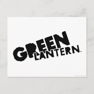 Green Lantern Logo - Pixel Postkarte