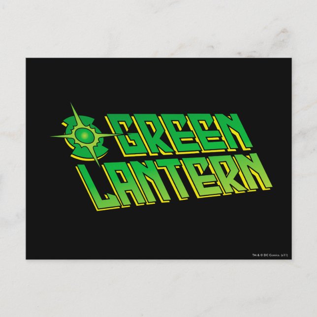 Green Lantern Logo - Slanted Postkarte (Vorderseite)