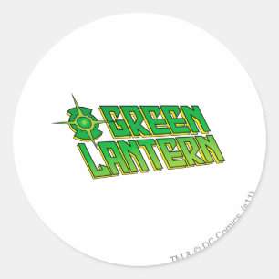 Green Lantern Logo - Slanted Runder Aufkleber