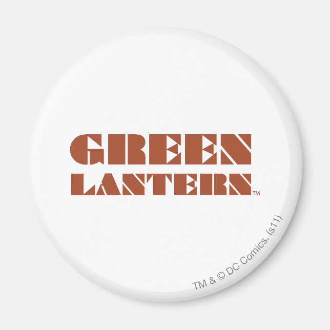 Green Lantern Logo - Tan Magnet (Vorne)