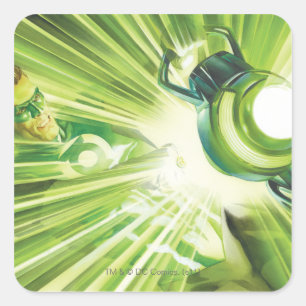 Green Lantern Power Quadratischer Aufkleber