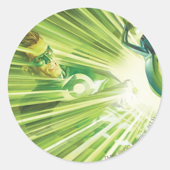 Green Lantern Power Runder Aufkleber (Vorderseite)