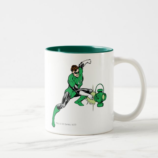 Green Lantern Power Zweifarbige Tasse (Rechts)
