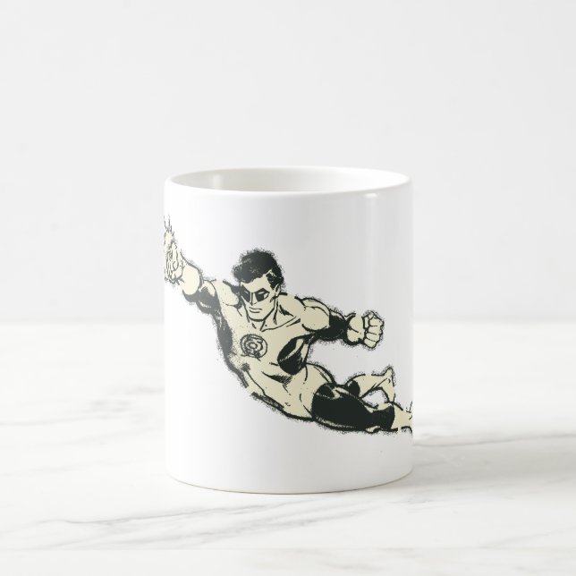 Green Lantern Punches Grunge Tasse (Mittel)