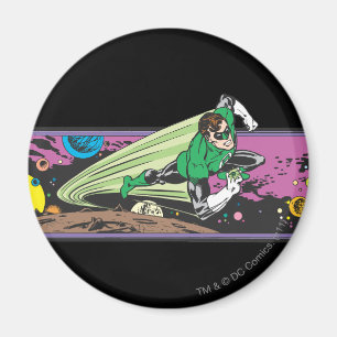 Green Lantern Races Thru Space Magnet