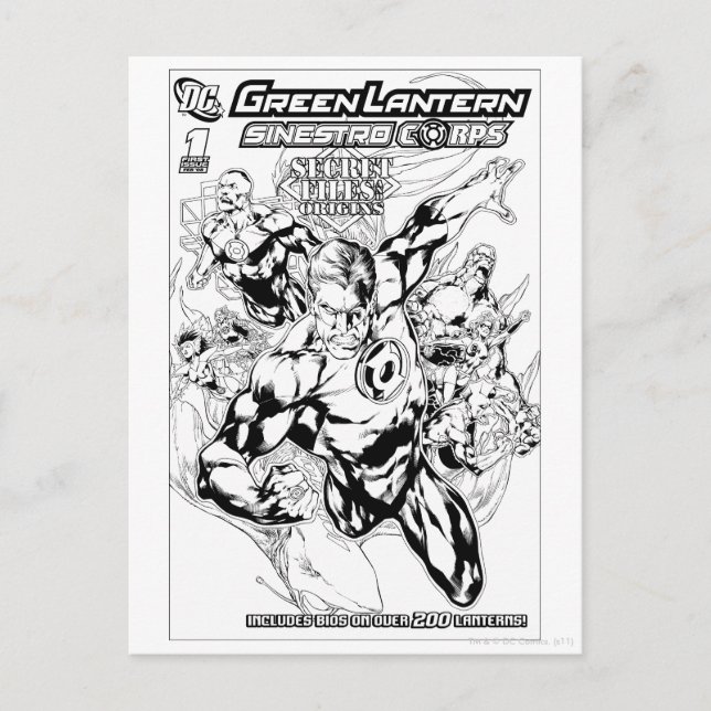 Green Lantern - Secret Files and Origins Cover, Bl Postkarte (Vorderseite)