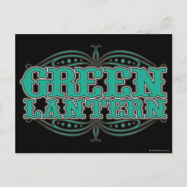 Green Lantern Showtime Letters Postkarte (Vorderseite)