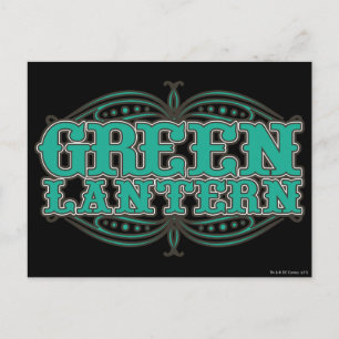 Green Lantern Showtime Letters Postkarte