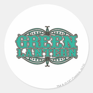 Green Lantern Showtime Letters Runder Aufkleber
