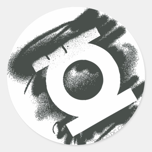 Green Lantern Spray Symbol Runder Aufkleber (Vorderseite)