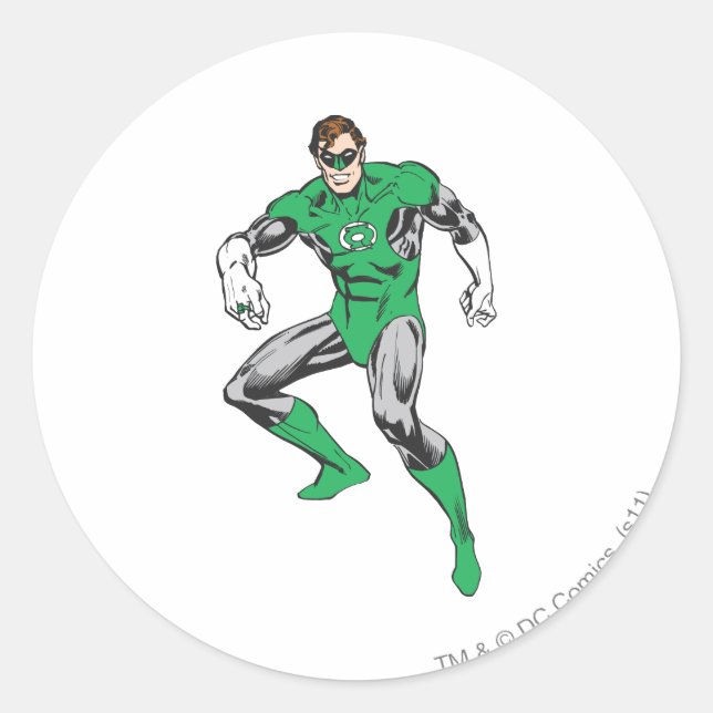Green Lantern Squats Runder Aufkleber (Vorderseite)