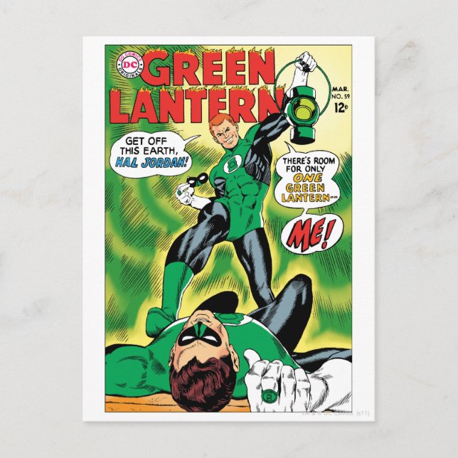 Green Lantern - Steigen Sie aus diesem Earch Hal J Postkarte (Vorderseite)