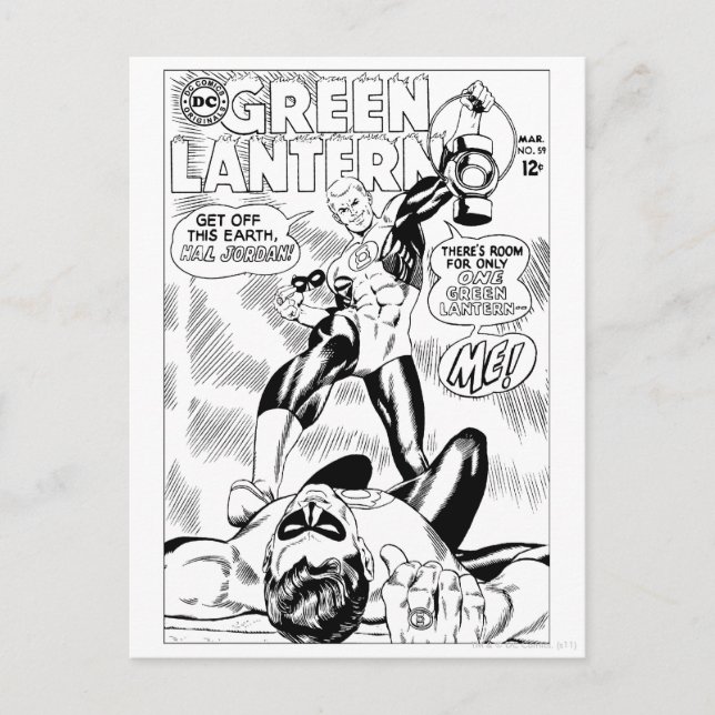 Green Lantern - Steigen Sie aus diesem Earch Hal J Postkarte (Vorderseite)