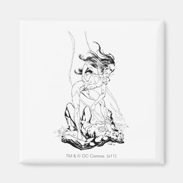 Green Lantern und Star Sapphire Magnet (Vorne)