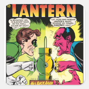Green Lantern vs Sinestro Quadratischer Aufkleber