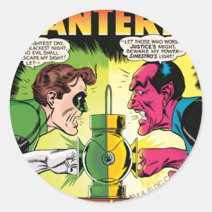 Green Lantern vs Sinestro Runder Aufkleber