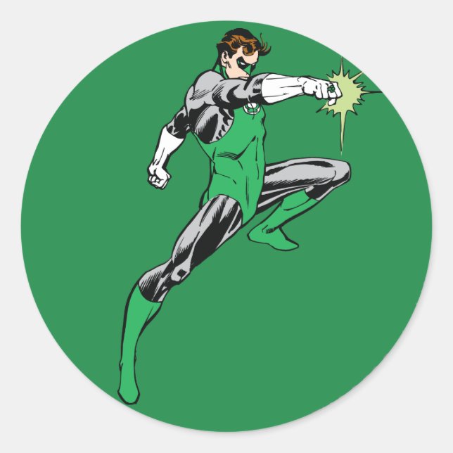Green Lantern Zeigering Runder Aufkleber (Vorderseite)
