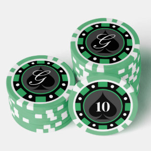 Green Las Vegas Casino Party Spielen Poker Chips