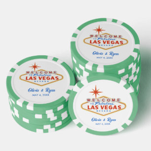 Green Las Vegas Gastgeschenk Hochzeit Pokerchips