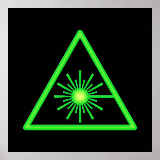 Green Laser Symbol Poster (Vorne)