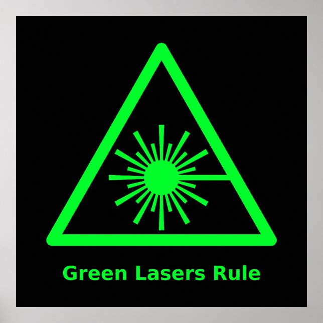 Green Lasers Rule Poster (Vorne)