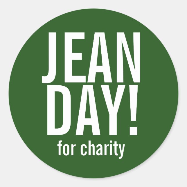 Green Lässig Jean Day Stickers (Vorderseite)