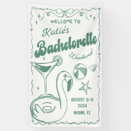 Green Last Toast Beach Bachelorette Weekend Banner
