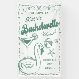 Green Last Toast Beach Bachelorette Weekend Banner
