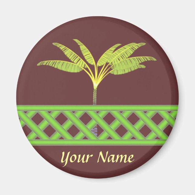 Green Lattice Name Magnet (Vorne)