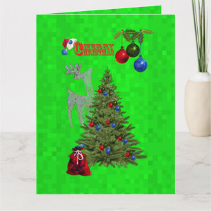 Green Lawn Bowls Jumbo Christmas Card Karte