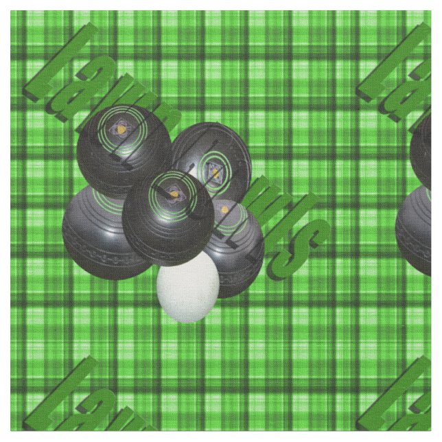 Green Lawn Bowls überprüft Tartan Design, Stoff (Nahaufnahme)