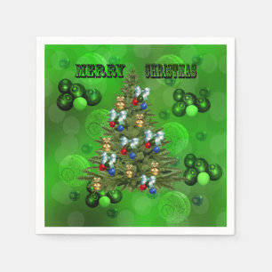 Green Lawn Bowls Weihnachtsdesign, Serviette