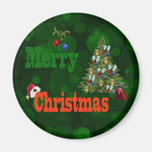 Green Lawn Bowls Weihnachtsstil Magnet