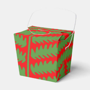 Green Leaaf Red Take Out Gevor Box Geschenkschachtel
