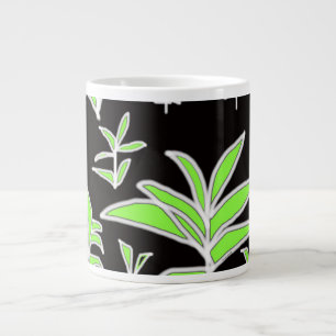 Green Leaf Black Jumbo-Tasse