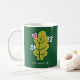 Green Leaf Bugs Kawaii Niedlich Kids Name Kaffeetasse