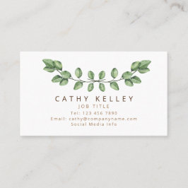 Green Leaf Gold Alle Job Business Card Visitenkarte