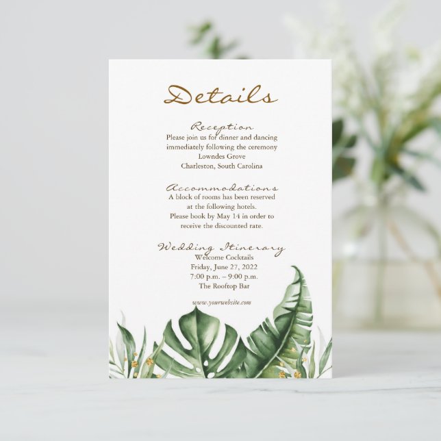 Green Leaf Greenerity Hochzeitskarten Dankeskarte (Stehend Vorderseite)